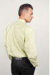 Рубашка мужская regular fit салатовая, в полоску Fra №8012-14 салатовый