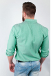 Рубашка однотонная, хлопок, длинный рукав №208F002 зеленый