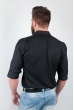 Рубашка однотонная, хлопок, длинный рукав №208F002 черный Рубашка однотонная, хлопок, длинный рукав №208F002 черный