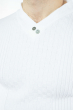 Пуловер декорированный пуговицами 11P807 молочный