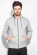 Кофта мужская с капюшоном 423F001-1 светло-серый