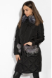 Женская куртка с мехом на карманах 120PSKL2089 черный