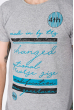 Стильная мужская футболка 148P113-16 светло-серый / меланж