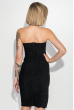 Платье женское с мягкой чашкой, приталенное,с вырезом 69PD1071 черный люрикс