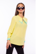 Блуза с контрастным воротником 118P138 лимонный ассорти