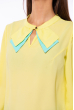 Блуза с контрастным воротником 118P138 лимонный ассорти