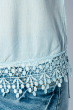 Блуза женская с широким кружевом 266F011-4 голубой