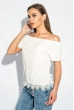 Блуза женская с широким кружевом 266F011-4 молочный