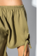 Блуза женская с широким кружевом 266F011-4 хаки