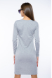 Платье с нашивками 120PKLD1634 серый меланж