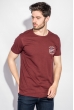 Футболка мужская стильные оттенки 168F034 бордо