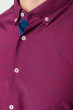 Рубашка мужская в горох 50PD3117 вишневый