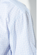 Рубашка мужская светлая клетка 50PD0034 бело-голубой