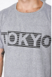 Футболка с надписью Tokyo 134P003-7 светло-серый