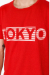 Футболка с надписью Tokyo 134P003-7 красный
