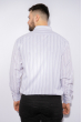 Классическая рубашка в полоску 120PAR104 бело-фиолетовый