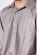 Классическая рубашка в полоску 120PAR104 серо-фиолетовый