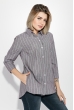 Блузка женская в вертикальную полоску 64PD2901 серо-белый