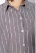 Блузка женская в вертикальную полоску 64PD2901 серо-белый