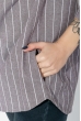 Блузка женская в вертикальную полоску 64PD2901 серо-белый