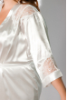 Комплект (ночная рубашка и халат) женский 124P004-1 молочный