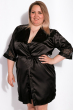 Комплект (ночная рубашка и халат) женский 124P004-1 черный
