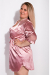 Комплект (ночная рубашка и халат) женский 124P004-1 розовый