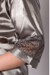 Комплект (ночная рубашка и халат) женский 124P004-1 светло-серый