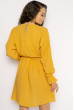 Однотонное платье с длинными рукавами 632F004-3 желтый