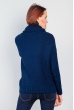 Свитер женский свободный под горло 382F002 синий