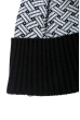 Комплект мужской шарф, шапка геометрический принт 65P3537-1 черно-белый