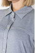 Платье-рубашка женское, с шифоновым низом 74PD345-2 серый