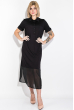 Платье-рубашка женское, с шифоновым низом 74PD345-2 черный