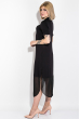 Платье-рубашка женское, с шифоновым низом 74PD345-2 черный