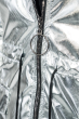 Плащ женский металлик, на молнии, с капюшоном 69PD990 серебро