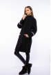 Пальто женское с контрастной строчкой 130P003 черно-серый