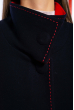 Пальто женское с контрастной строчкой 130P003 чернильно-красный