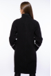 Пальто женское с контрастной строчкой 130P003 черно-серый
