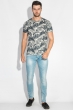 Джинсы мужские светлые потертые 421F003-3 голубой