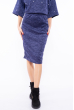 Костюм (юбка, блуза) женский 110P041 темно-синий