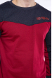 Мужской спортивный костюм (свитшот, брюки) 603F002 бордово-грифельный