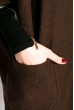 Кардиган женский с капюшоном, на молнии 64PD246-2 коричневый