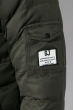 Куртка мужская с нашивкой и капюшоном 183V001 зеленый
