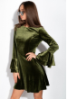 Платье велюровое 120PMA1833 зеленый