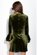 Платье велюровое 120PMA1833 зеленый