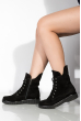 Замшевые ботинки женские 120PGM278 черный