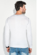 Пуловер мужской однотонный 50PD2109 бело-серый