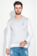 Пуловер мужской однотонный 50PD2109 бело-серый