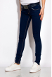 Однотонные джинсы с контрастным швом 120POS0373 чернильный