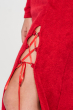 Платье женское со шнуровкой на рукавах, с вырезом на одну ногу 50PD32 красный